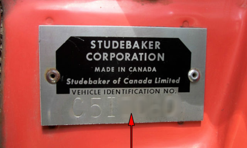 1965 STudebaker Sports Sedan VIN plate - chassis plate - serial number (2).png
