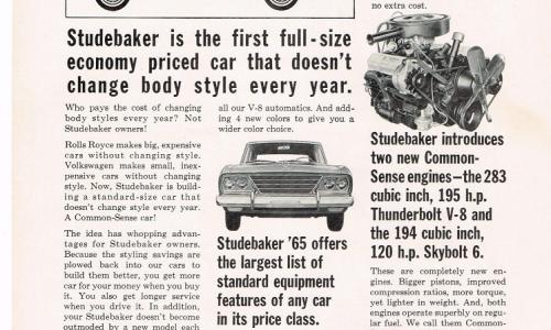 1965 Studebaker Daytona Sports Sedan original advertisement promotional material (1).JPG