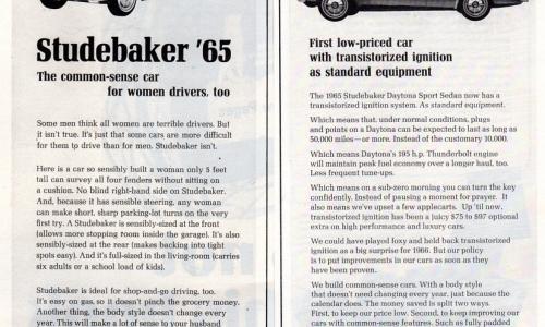 1965 Studebaker Daytona Sports Sedan original advertisement promotional material (2).JPG