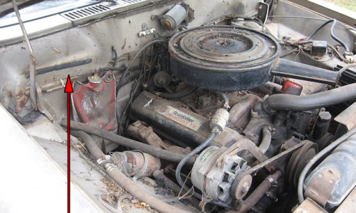 1966 STudebaker Daytona Sports sedan body number location.png