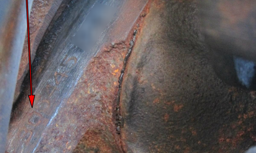 1966 Sports Sedan Studebaker engine number location.png