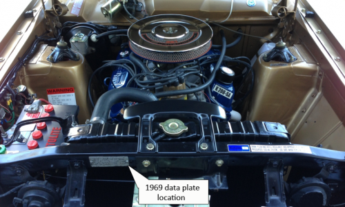 1969 Data plate location for XW Falcon GT 1969 image.png