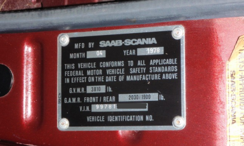 1978 Saab VIN USA.png