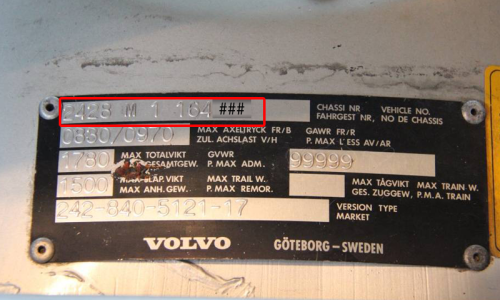 1979 Volvo 242 GT data plate VIN number chassis number image.png