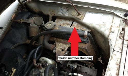 998 LS Leyland mini chassis number.jpg
