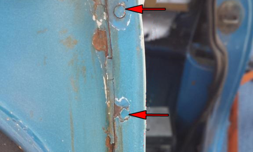 A pillar body seam holes Police Clubman GT.png