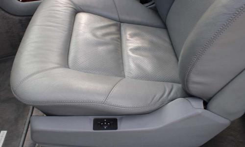 C140 Mercedes coupe early perforated leather seat trim image.jpg