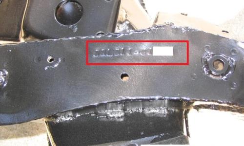 Chassis number stamping on chassis rails.jpg