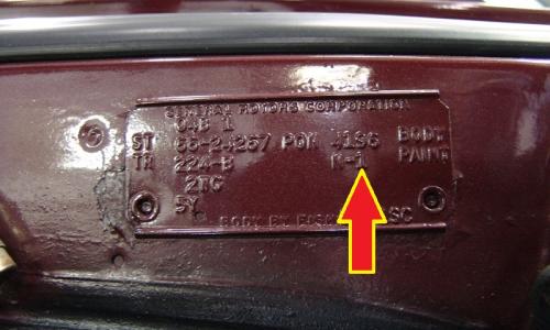 Chassis plate with Ivory code 1966 Pontiac GTO.jpg