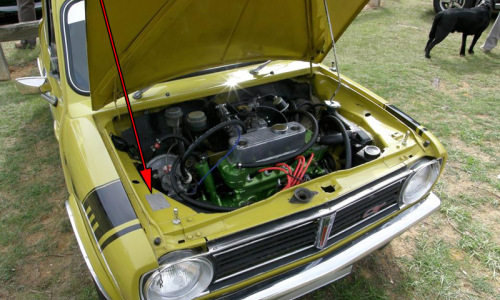 Clubman GT compliance plate chassis number location.png
