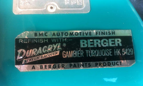 Clubman GT paint sticker label.png