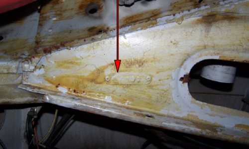 E-Type Jaguar body number tag rear trunk body number.png