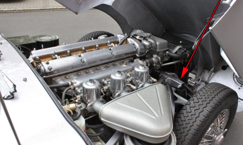 E-Type XK-E Car number chassis number location picture frame Jaguar.png