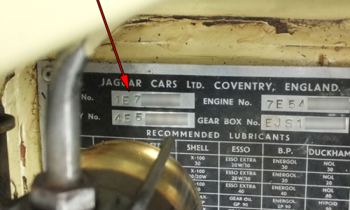 E-type Series 1.5 car number location on chassis plate 1968.png