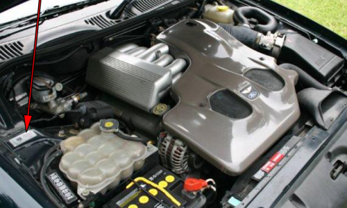 EL Ford Falcon GT build plate number location TVE tickford location.png