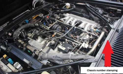 Engine Bay Jaguar XJS engine number location.jpg