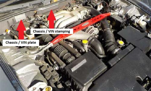 Engine bay RX7 Spirit R chassis number VIN location.jpg