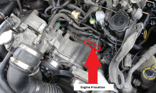 Engine number location RX7 Spirit R 13B REW.png