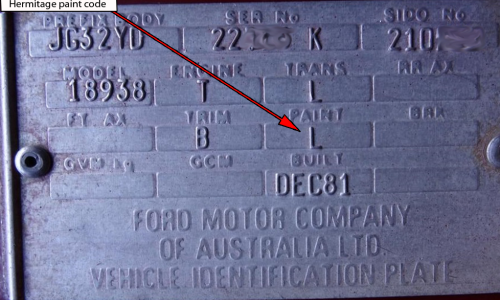 Ford XD ESP chassis plate paint code location (3).png