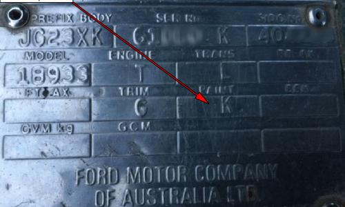 Ford XD ESP chassis plate paint code location (4).png