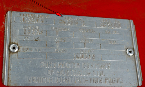 Ford XE Fairmont Ghia ESP chassis plate serial number V8 (2).png