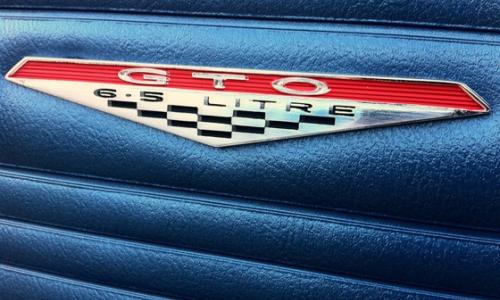GTO rear blue seat badge.jpg