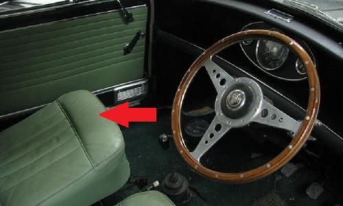 Green interior Mini COoper S MK1 Australia.jpg