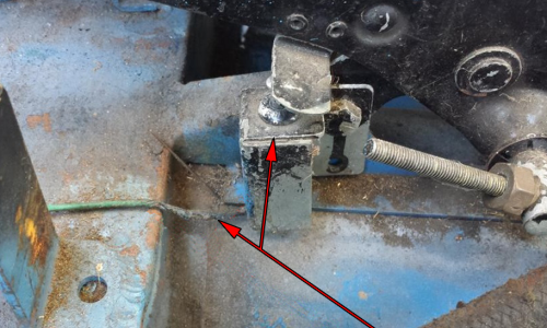 Hand brake wiring switch on police clubman GT Australia.png