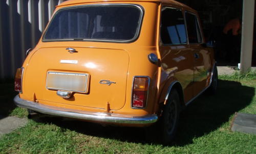 Home on Th'Orange paint 1973 Clubman GT.png