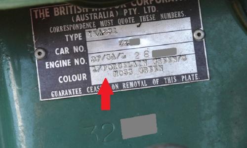ID plate paint code MK1 Morris Cooper S.jpg