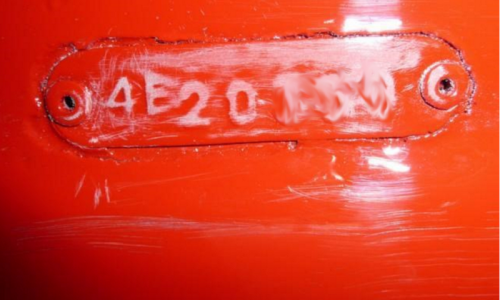 Jaguar E-Type Body Number 4.2l FHC body tag.png