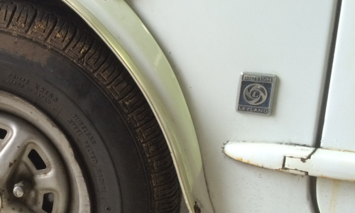Leyland A pillar badge Clubman GT Australia.png