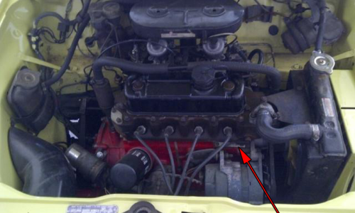 Leyland Mini GTS engine number location engine bay.png