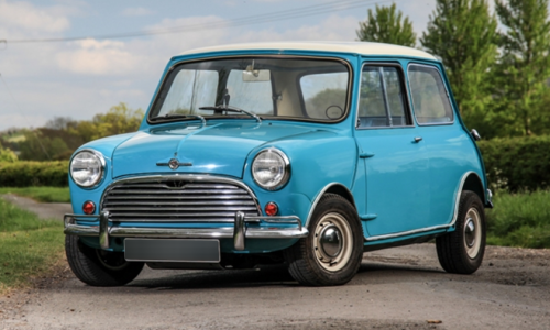 MK1 Morris Cooper S Old English White (WT3) over Surf Blue (BU35) paint image (.png