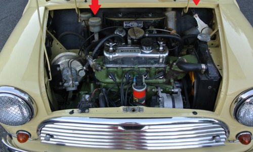 MK2 1970 engine bay showing MK2 Cooper S Australia body number locations.png