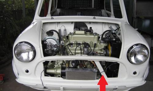 MK2 Cooper S front oil cooler support diagonal strap Australia.jpg