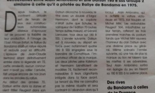 Magazine article Datsun 180B SSS 1974 Bandama Rally Rallye de Bandama (11).jpg