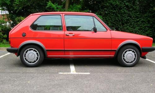 Mars Red 2 MK1 Golf GTI Campaign editoin side view UK VW.JPG