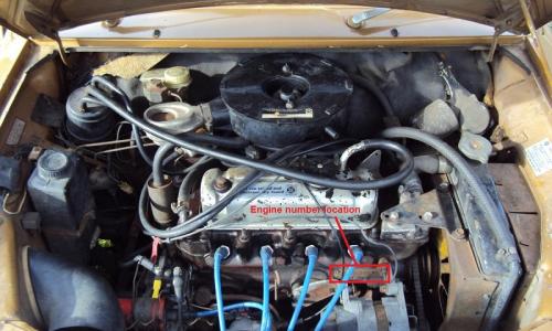 Mini 1275LS engine number location.JPG