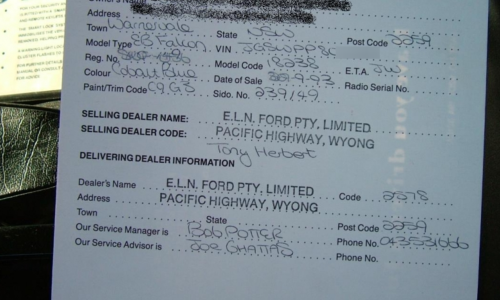 Original EB Ford Facon GT sale receipt.png