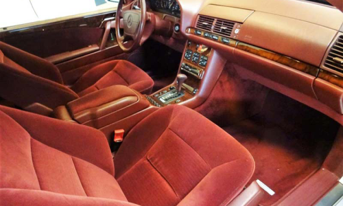 Red velour cloth trim S500 coupe 1995 C140 image 1 copy.png