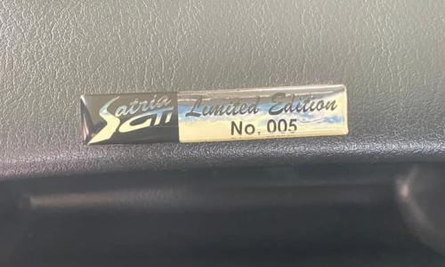 Satria GTi Limited edition plaque number on dashboard.jpg