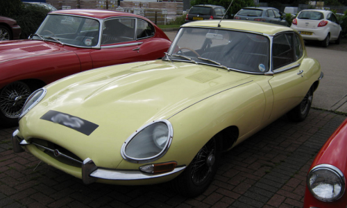 Series 1 E-Type Jaguar XKE  Pale Primrose Paint.png