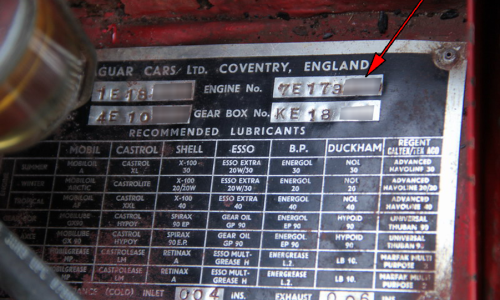 Series 1.5 XKE engine number on data plate.png