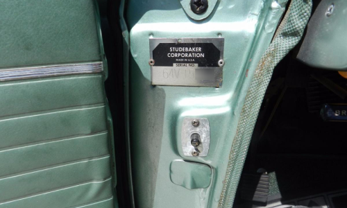 Studebaker Daytona VIN number plate location door jamb image.png