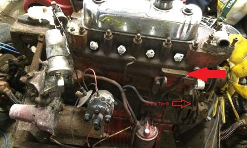 Timing teeth on crank and engine number location 1275LS.JPG