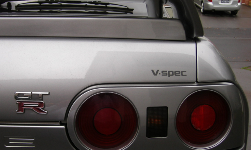 V-Spec I rear end R32 GTR v spec badge.png
