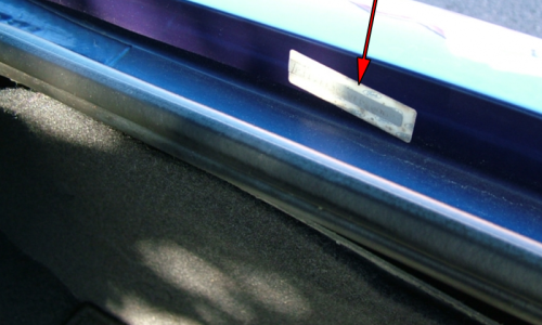 VIN label Ford Falcon EB GT trunk.png