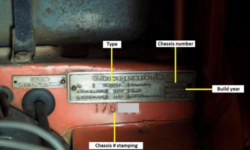 Volkswagen Deluxe Microbus 1955 - 1958 chassis plate number details.jpg