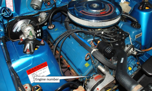XW Ford Falcon GT engine number location 351 block.png